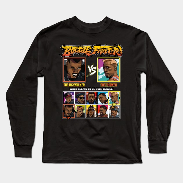 Boggle Fighter - Wesley Snipes VS Long Sleeve T-Shirt by RetroReview